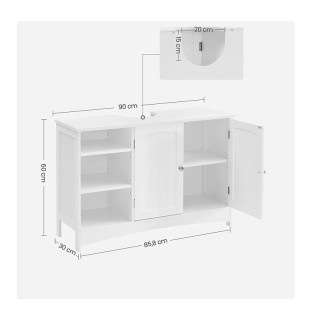 Ντουλάπι Νιπτήρα 90 x 30 x 60 cm VASAGLE BBC410P31 Ντουλάπι Νιπτήρα 90 x 30 x 60 cm VASAGLE BBC410P31