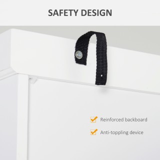 Ξύλινο Έπιπλο με 2 Ντουλάπια και 1 Συρτάρι 76 x 40.5 x 184 cm HOMCO...