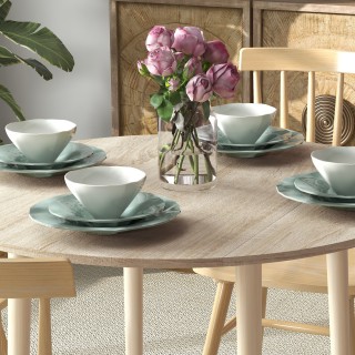 HOMCOM Μοντέρνο Πτυσσόμενο Τραπέζι κουζίνας και σαλονιού, σε μοριοσ... HOMCOM Μοντέρνο Πτυσσόμενο Τραπέζι κουζίνας και σαλονιού, σε μοριοσ...