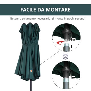 Outsunny Outsunny Outdoor Double Canopy Parasol, Anti UV 460 x 270 ...