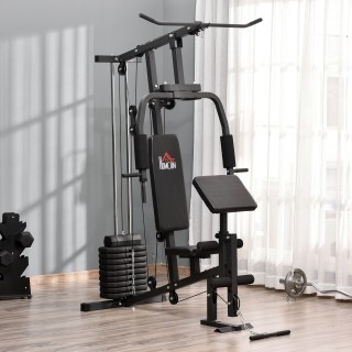 HOMCOM Fitness Station for Home and Professional Workout, Steel Mul... HOMCOM Fitness Station for Home and Professional Workout, Steel Mul...