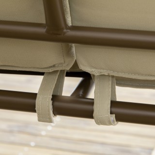 Outsunny 3θέσια ατσάλινη καρέκλα κήπου με ανακλινόμενο θόλο και μαξ... Outsunny 3θέσια ατσάλινη καρέκλα κήπου με ανακλινόμενο θόλο και μαξ...