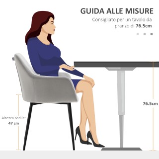 HOMCOM Σετ 2 καρέκλες σαλονιού Nordic με κυρτή πλάτη και μπράτσα κα... HOMCOM Σετ 2 καρέκλες σαλονιού Nordic με κυρτή πλάτη και μπράτσα κα...