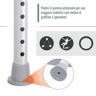 Καρέκλα ντους HOMCOM από αλουμίνιο και πλαστικό ρυθμιζόμενο ύψος 8 ... Καρέκλα ντους HOMCOM από αλουμίνιο και πλαστικό ρυθμιζόμενο ύψος 8 ...