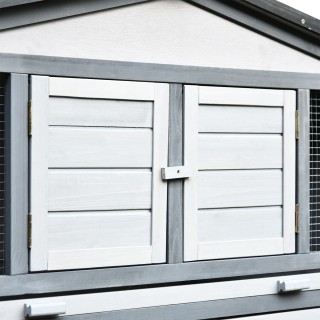 PawHut Υπαίθριο Ξύλινο Κλουβί Κουνελιών για 2-3 Κουνέλια ή Τρωκτικά...