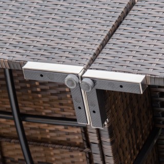 Outsunny Garden Lounge με 8 αρθρωτά τεμάχια από μπαστούνι, αλουμίνι... Outsunny Garden Lounge με 8 αρθρωτά τεμάχια από μπαστούνι, αλουμίνι...