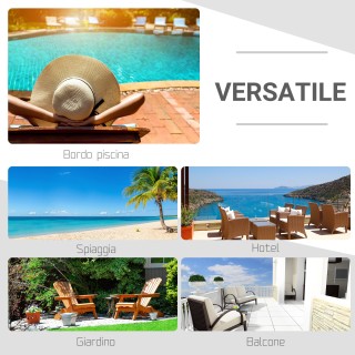 Outsunny 2θέσια ξαπλώστρα σε PE Rattan Brown με λευκό στρώμα 195 x ... Outsunny 2θέσια ξαπλώστρα σε PE Rattan Brown με λευκό στρώμα 195 x ...