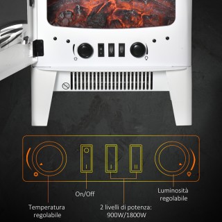 HOMCOM Ηλεκτρικό τζάκι με εφέ φλόγας και 3 ανοιχτές πλευρές ρυθμιζό... HOMCOM Ηλεκτρικό τζάκι με εφέ φλόγας και 3 ανοιχτές πλευρές ρυθμιζό...