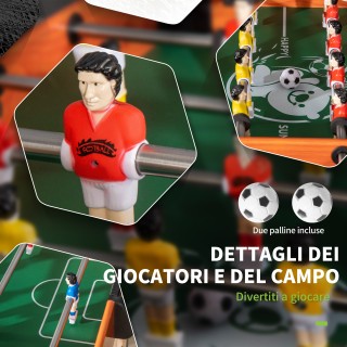 Τραπέζι HOMCOM Foosball για παιδιά με αντιολισθητικές λαβές, ταμπλό...