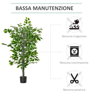 HOMCOM Τεχνητό Φυτό Ficus Ύψος 135cm με Γλάστρα για εσωτερικούς και...
