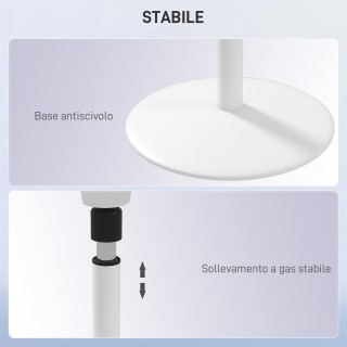 HOMCOM Εργονομικό και επενδεδυμένο σκαμπό με ρυθμιζόμενο ύψος με κλ...