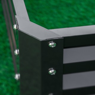 Outsunny Ανοιχτό Υπερυψωμένο Κρεβάτι Κήπου με Κάλυμμα, από Γαλβανισ...