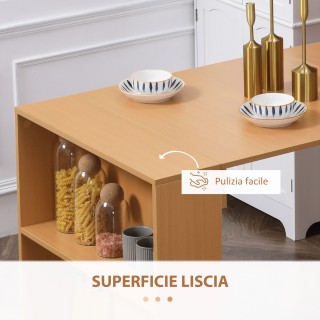 HOMCOM Πτυσσόμενη Τραπεζαρία max 3 ατόμων, σε μοριοσανίδα και ατσάλ...