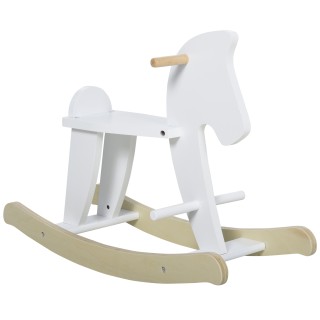 HOMCOM Rocking Horse για παιδιά 3-6 ετών, Κλασικό σχέδιο ξύλου - Λε...