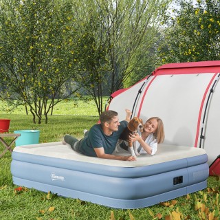 Διπλό φουσκωτό κρεβάτι με αντλία φουσκώματος και τσάντα, 152x203x46...