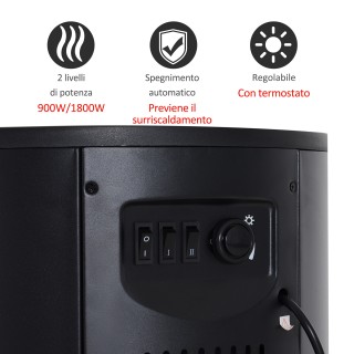 HOMCOM Ηλεκτρικό τζάκι δαπέδου ισχύος 900W / 2000W με εφέ φλόγας 41... HOMCOM Ηλεκτρικό τζάκι δαπέδου ισχύος 900W / 2000W με εφέ φλόγας 41...