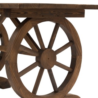 Τραπέζι κήπου Outsunny Country Style με ποδαράκια τροχού, Ξύλο Ελάτ... Τραπέζι κήπου Outsunny Country Style με ποδαράκια τροχού, Ξύλο Ελάτ...