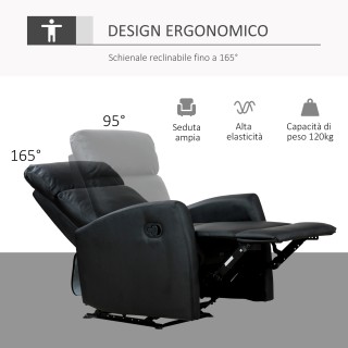 Homcom Εργονομική Ανακλινόμενη Πολυθρόνα Relax σε Eco-Leather, 65x9... Homcom Εργονομική Ανακλινόμενη Πολυθρόνα Relax σε Eco-Leather, 65x9...