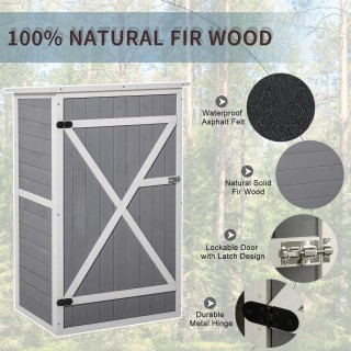 Υπόστεγο Κήπου Outsunny από Αδιάβροχο Ξύλο Ελάτης, Υπόστεγο εργαλεί... Υπόστεγο Κήπου Outsunny από Αδιάβροχο Ξύλο Ελάτης, Υπόστεγο εργαλεί...