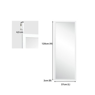 Ολόσωμος Ξύλινος Καθρέπτης Τοίχου 37 x 2 x 120 cm Costway HW66332WH Ολόσωμος Ξύλινος Καθρέπτης Τοίχου 37 x 2 x 120 cm Costway HW66332WH