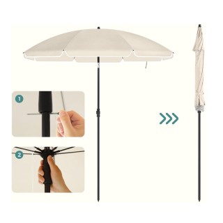 Ομπρέλα Δαπέδου από Ατσάλι 1.6 m Χρώματος Μπεζ Songmics GPU60WTV1 Ομπρέλα Δαπέδου από Ατσάλι 1.6 m Χρώματος Μπεζ Songmics GPU60WTV1