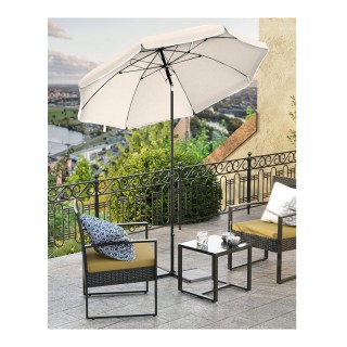 Ομπρέλα Δαπέδου από Ατσάλι 1.6 m Χρώματος Μπεζ Songmics GPU60WTV1