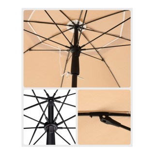 Ομπρέλα Δαπέδου από Ατσάλι 1.6 m Χρώματος Taupe Songmics GPU60BR Ομπρέλα Δαπέδου από Ατσάλι 1.6 m Χρώματος Taupe Songmics GPU60BR