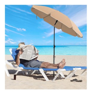 Ομπρέλα Δαπέδου από Ατσάλι 1.6 m Χρώματος Taupe Songmics GPU60BR Ομπρέλα Δαπέδου από Ατσάλι 1.6 m Χρώματος Taupe Songmics GPU60BR