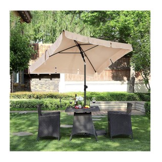 Ομπρέλα Δαπέδου από Ατσάλι 200 x 125 x 240 cm Χρώματος Taupe Songmi... Ομπρέλα Δαπέδου από Ατσάλι 200 x 125 x 240 cm Χρώματος Taupe Songmi...