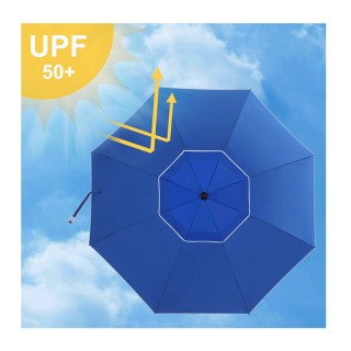 Ομπρέλα Δαπέδου από Ατσάλι με 8 Ακτίνες 2.3 m Χρώματος Μπλε Songmic... Ομπρέλα Δαπέδου από Ατσάλι με 8 Ακτίνες 2.3 m Χρώματος Μπλε Songmic...