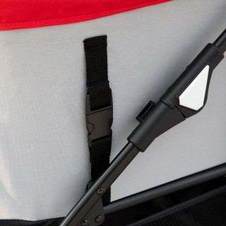 Πτυσσόμενο Καρότσι Μεταφοράς Σκύλου 82 x 49.5 x 98 cm Χρώματος Κόκκ... Πτυσσόμενο Καρότσι Μεταφοράς Σκύλου 82 x 49.5 x 98 cm Χρώματος Κόκκ...