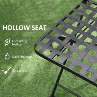 Outsunny σετ κήπου 3 τεμαχίων, τραπεζάκι σαλονιού και 2 πτυσσόμενες...