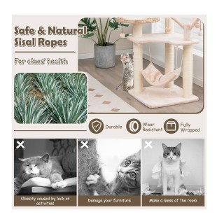 Δέντρο Γάτας - Ονυχοδρόμιο 49.5 x 49.5 x 121 cm Costway PV10069NA Δέντρο Γάτας - Ονυχοδρόμιο 49.5 x 49.5 x 121 cm Costway PV10069NA