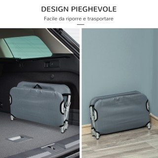 PawHut Πτυσσόμενο κρεβάτι σκύλου από ατσάλι και ύφασμα Oxford για ε...