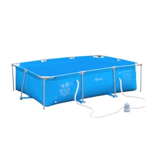 Ορθογώνια Πισίνα με Φίλτρο και Βαλβίδα από Ατσάλι και PVC 252 x 152... Ορθογώνια Πισίνα με Φίλτρο και Βαλβίδα από Ατσάλι και PVC 252 x 152...