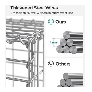 Ορθογώνιο Γαλβανιζέ Συρματοκιβώτιο για Περίφραξη Κήπου 100 x 30 x 3... Ορθογώνιο Γαλβανιζέ Συρματοκιβώτιο για Περίφραξη Κήπου 100 x 30 x 3...