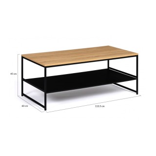 Ορθογώνιο Μεταλλικό Τραπέζι Σαλονιού με 1 Ράφι 113.5 x 60 x 45 cm M... Ορθογώνιο Μεταλλικό Τραπέζι Σαλονιού με 1 Ράφι 113.5 x 60 x 45 cm M...