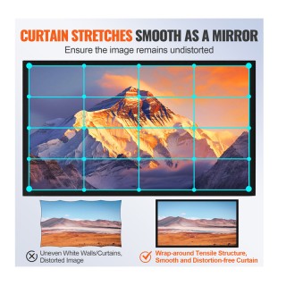 Οθόνη Προβολής Projector για Τοίχο 16:9 HD 4K 110 VEVOR TYPM110YC16...