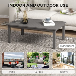 Τραπεζάκι σαλονιού Outsunny Ορθογώνιο Εξωτερικού Χώρου σε Αλουμίνιο...