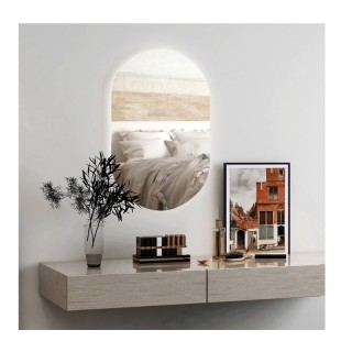 Οβάλ Καθρέπτης Μπάνιου με LED Φωτισμό 80 x 50 cm Costway BA7872DE Οβάλ Καθρέπτης Μπάνιου με LED Φωτισμό 80 x 50 cm Costway BA7872DE