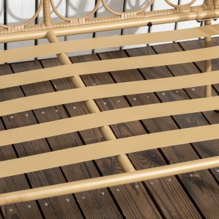 Outsunny Σετ σαλονιού Rattan Garden 4 τεμαχίων με 2θέσιο καναπέ, 2 ...