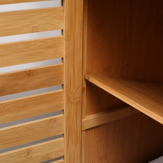 Ξύλινη Ραφιέρα Μπάνιου από Μπαμπού με 2 Ράφια και 1 Ντουλάπι 60 x 3... Ξύλινη Ραφιέρα Μπάνιου από Μπαμπού με 2 Ράφια και 1 Ντουλάπι 60 x 3...