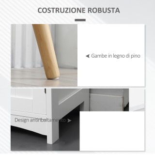 HOMCOM Ντουλάπα σαλονιού με 2 ντουλάπια με 2 πόρτες και συρτάρι σε ...