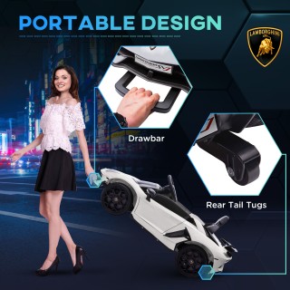 HOMCOM 12V Lamborghini Licenseded Electric Ride-On Toy Car for Chil...