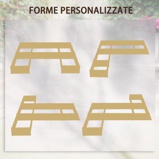 Outsunny φυτευτή εξωτερικού χώρου 5 τεμαχίων αρθρωτό ανοιχτό πάτο σ...