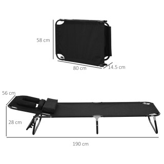Outsunny ξαπλώστρα ανακλινόμενη ξαπλώστρα κήπου με μαύρο μαξιλάρι 0... Outsunny ξαπλώστρα ανακλινόμενη ξαπλώστρα κήπου με μαύρο μαξιλάρι 0...
