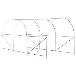 Outsunny σήραγγα θερμοκηπίου με κατασκευή από γαλβανισμένο χάλυβα κ...