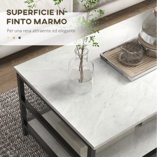 HOMCOM Σετ 2 τραπεζάκια σαλονιού 2 επιπέδων από μοριοσανίδα και ατσ... HOMCOM Σετ 2 τραπεζάκια σαλονιού 2 επιπέδων από μοριοσανίδα και ατσ...