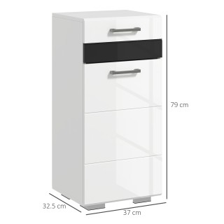 kleankin Ντουλάπι μπάνιου MDF με συρτάρι και ντουλάπι με ρυθμιζόμεν... kleankin Ντουλάπι μπάνιου MDF με συρτάρι και ντουλάπι με ρυθμιζόμεν...