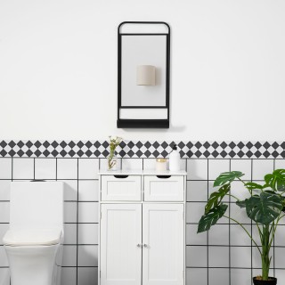 Καθρέφτης τοίχου HOMCOM με κάτω ράφι και μεταλλική κατασκευή, 36,2x... Καθρέφτης τοίχου HOMCOM με κάτω ράφι και μεταλλική κατασκευή, 36,2x...